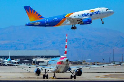 An Allegiant Air flight takesoff from Las Vegas