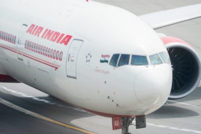 The nose of an Air India Boeing 777